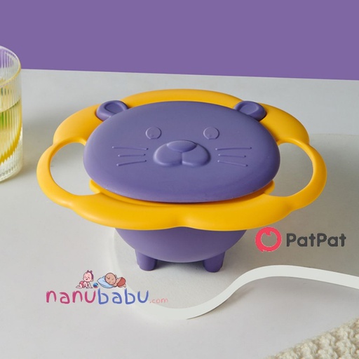 Patpat-Baby Gyro Bowl 360° Spill Resistant Gyro Bowl with Lid 3nb16-20597188
