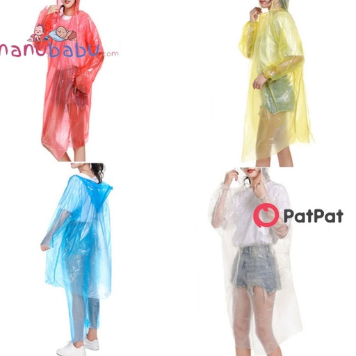 4-pack Disposable Rain Ponchos Adults Multicolor Waterproof Raincoat with Hood for Camping Hiking Traveling Sport Outdoor - 3nb20 - 20448333