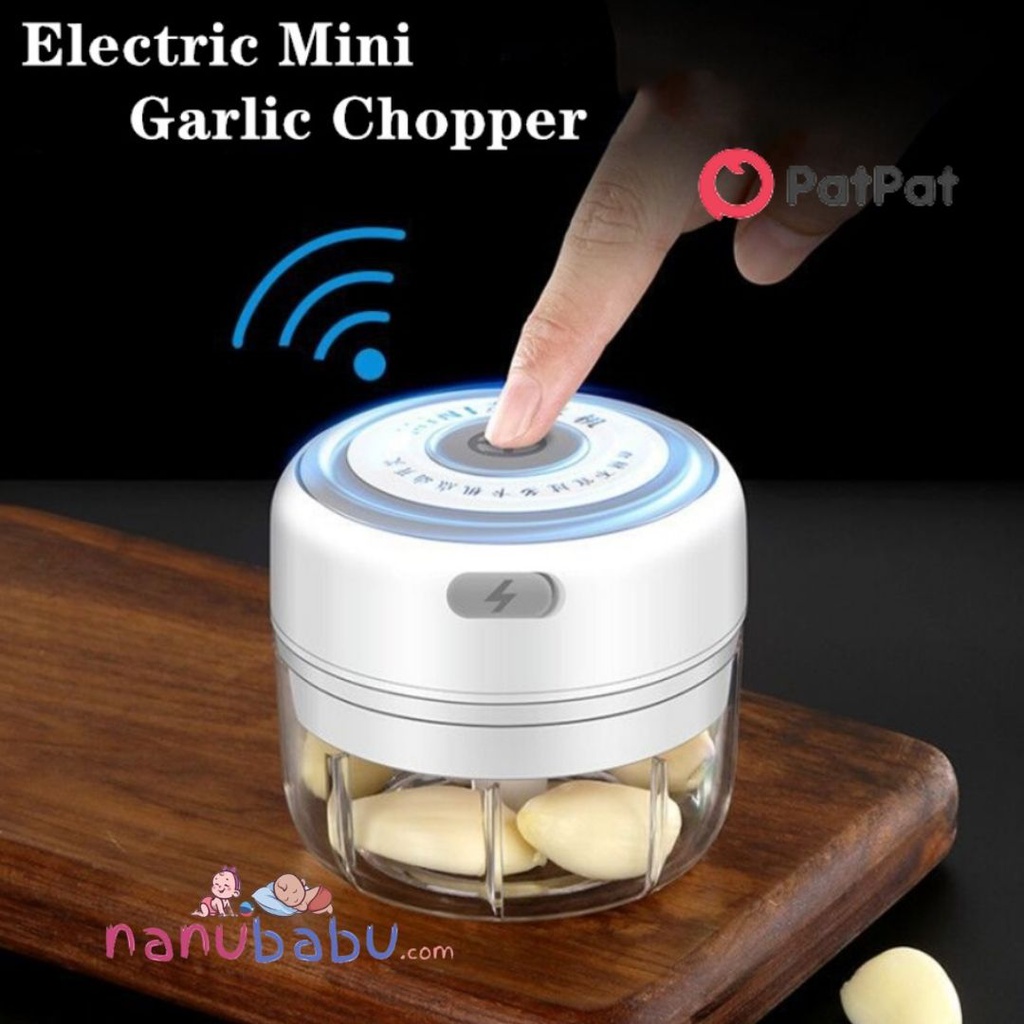 Patpat-Mini Electric Garlic Grinder Portable Food Press Mincer Seasoning Masher Spice Chopper Kitchen Accessories-3nb13-19726449