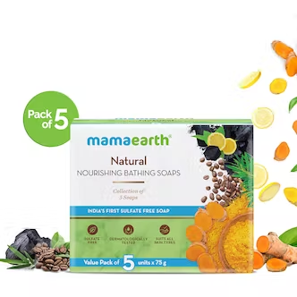 Mamaearth Natural Nourishing Bathing Soaps 75gm (Pack of 5)