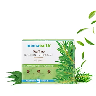 Mamaearth Tea Tree Nourishing Bathing Soap 75gm (Pack of 5)