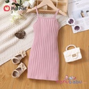 Toddler Girl Basic Solid Ribbed Slip Dress-3nb19-2061849