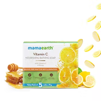 Mamaearth Vitamin C Nourishing Bathing Soap 75gm (Pack of 5)