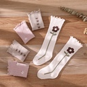 2-pairs Baby Floral Jacquard Long Stockings Set - 5nb23 - 20528295