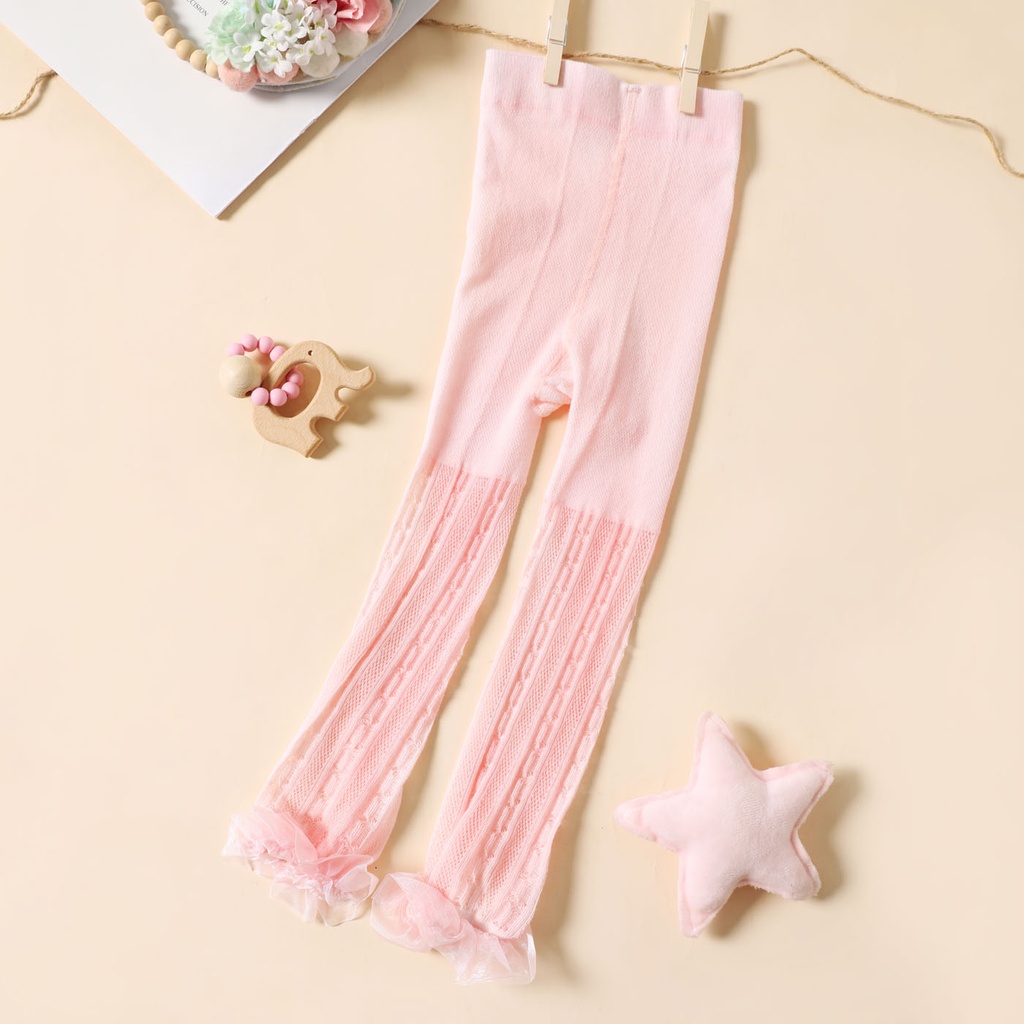 Baby / Toddler Lace Trim Pure Color Hollow Ankle-length Pantyhose for Girls(5nb-20313013)