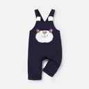 Baby Boy Cotton Animal Embroidered 3D Ears Detail Overalls(5nb23-20580345)