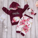 Naia 2pcs Toddler Girl Letter Print Hoodie Sweatshirt and Pants Set(6nb30-20567448)