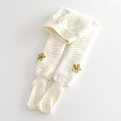[WC7L-20747370] Sunflower-decorated velvet thickened leggings for Children