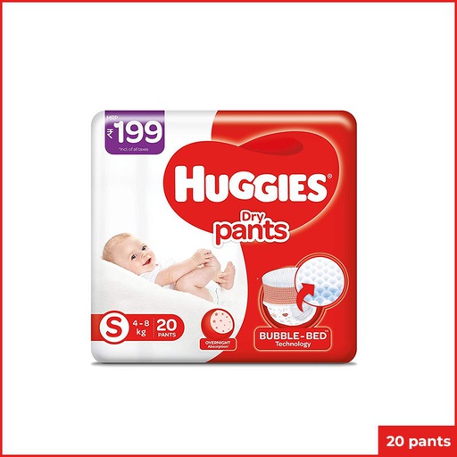 Huggies Wonder Dry Pants(4-8kg) Small 20 Pants