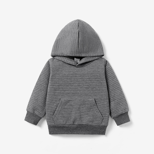 [WC7L-20197842] Toddler Boy/Girl Solid Color Textured Hoodie Sweatshirt