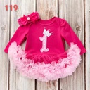 Pink Newborn Girl  Onesie Tutu  and Headband Outfit Set (0-1)year