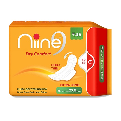 Niine Dry Comfort Ultra Thin Sanitary Pads (Pack of 6) (AC)