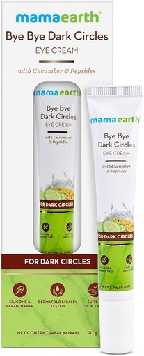 Mamaearth Bye Bye Dark Circle Eye Cream With Cucumber For Dark Circles, 20g (AC)