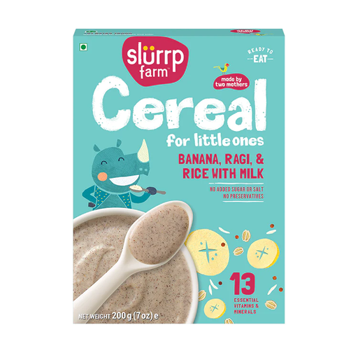 Slurrp Farm Ragi, Rice & Banana Cereal 200g