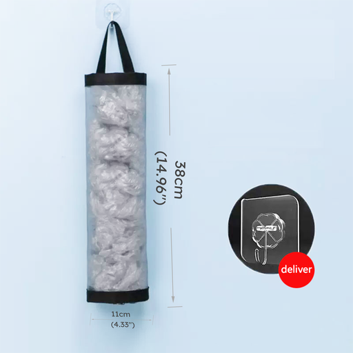 [SC8L1-20624170] Mesh Garbage Bag Plastic Bag Holder Dispensers Folding Hanging Trash Storage Bag with Hook