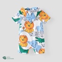 Baby Boy 2pcs Naia Lion Print Romper and Bib Set