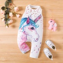 Naia™ Baby Girl Unicorn Print Halter Neck Sleeveless Jumpsuit