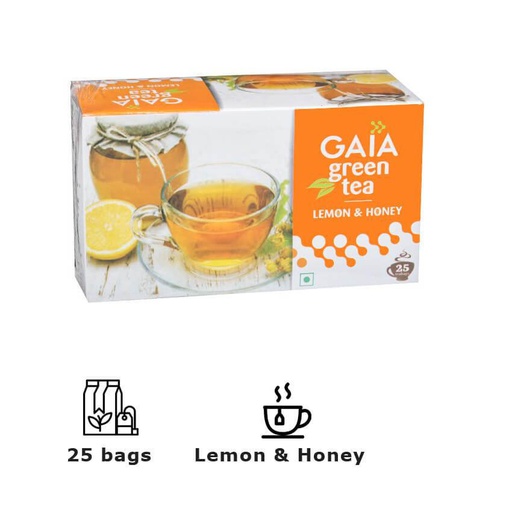Gaia Green Tea Lemon and Honey 25's