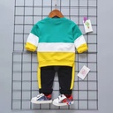2-piece Toddler Boy Letter Print Colorblock Pullover Sweatshirt and Pants Set