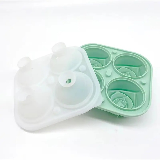 [SC8L2-20645772] 4 Giant Cute Flower Shape Ice 3D Rose Ice Molds with Large Ice Cube Trays