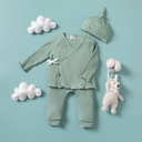 2pcs Baby Girl/Boy Casual Solid Color Set 