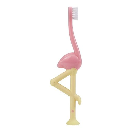 DR BROWN 1-Pack Toddler Toothbrush Flamingo, Pink