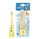 DR BROWN 1-Pack Infant-to-Toddler Toothbrush Giraffe, Yellow