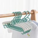 5-pack Adjustable Newborn Baby Hangers Plastic Non-Slip Extendable Laundry Hangers for Toddler Kids Child Clothes