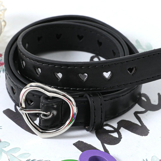 [SC8L4-20340447] Kids Fashion Hollow Heart Shaped Heart Buckle Belt