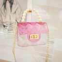 A cute transparent jelly bag suitable for girls, both portable and diagonal