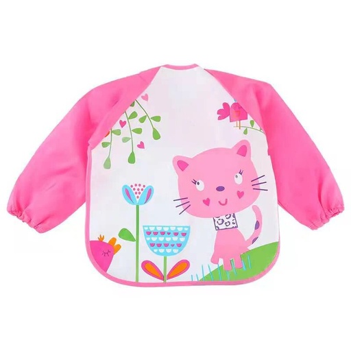 [SC8L4-20483500] Cartoon Pattern Baby Toddler Waterproof Long-sleeve Smock Water Repellent Oil Repellent Stain Repellent