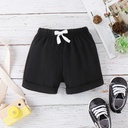 Baby Boy/Girl Solid Elasticized Waist Shorts