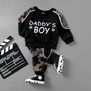 2pcs Toddler Boy Camouflage Set with Avant-garde Fabric Stitching