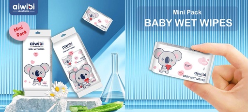 Portable Mini Baby Wet Wipe Pack 64Pcs (AW)