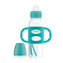 DR BROWN 8 oz/250 ml PP N Sippy Spout Bottle w/ Silicone Handles, Turquoise, Single