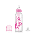 DR BROWN 8 oz / 250 ml PP Narrow-Neck "Options" Transition Bottle w/ Sippy Spout - Pink, 1-Pack